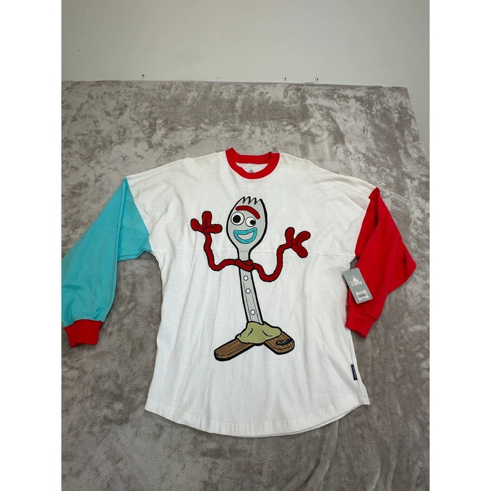 NWT Disney Parks Toy Story Forky Spirit Jersey Colorblock Pixar White XS